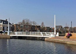 white painted movable bridge, bridge design by ipv Delft