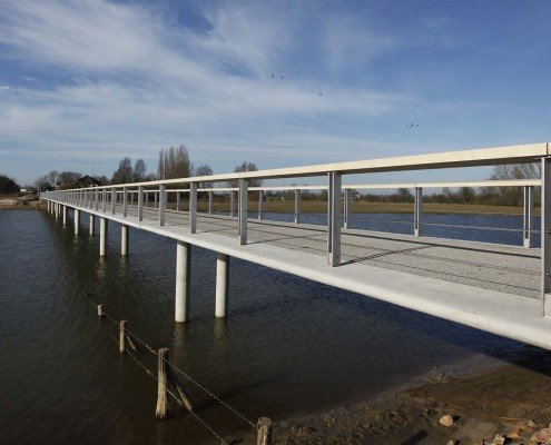 side view bridge Fortmond Olst, bridge design by ipv Delft